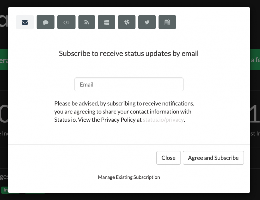 Subscriber Compliance Tools | Status.io Knowledge Base