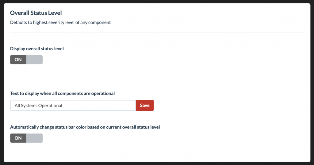 Status 300 Plus Level Code Overall Status Level and Operational Text | Status.io Knowledge Base