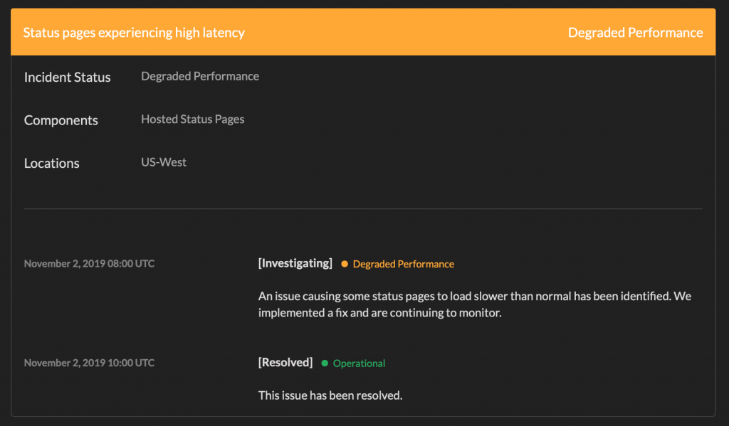 Incident Status Banners | Status.io Knowledge Base